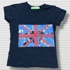 Organic Hill Union Jack Tee 100% Cotton Distressed Back 2–3T